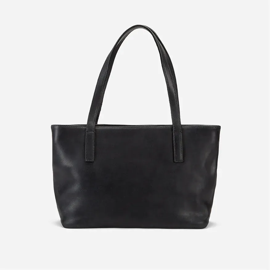 Fold Peak Black Crossbody Tote Bag