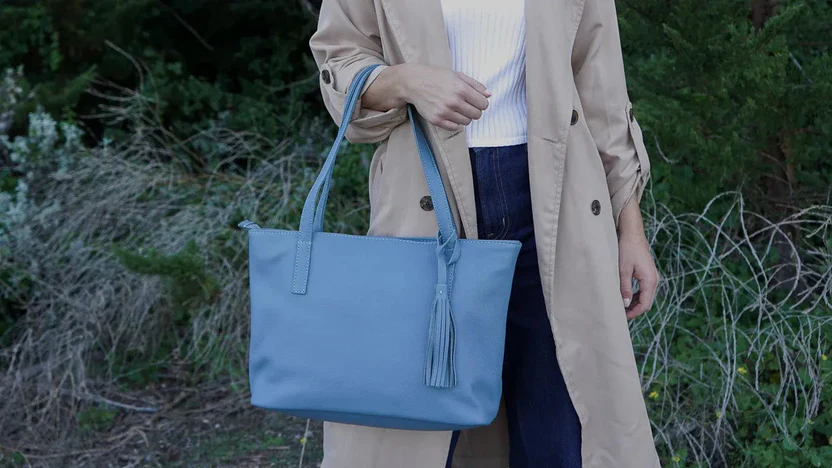 Fold Peak Milled Crossbody Tote Bag